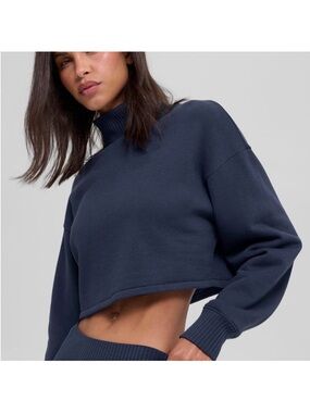 Alo Cropped Serenity Coverup navy